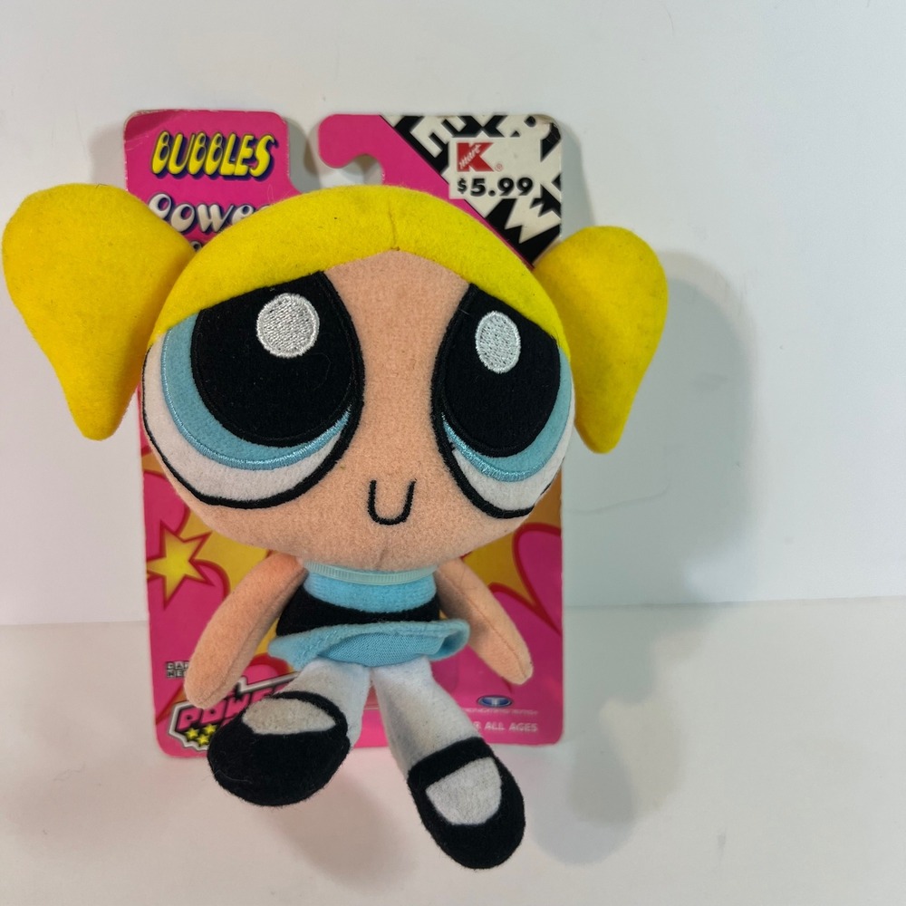 Vintage Powerpuff Beans Bubbles Doll 6" NOS